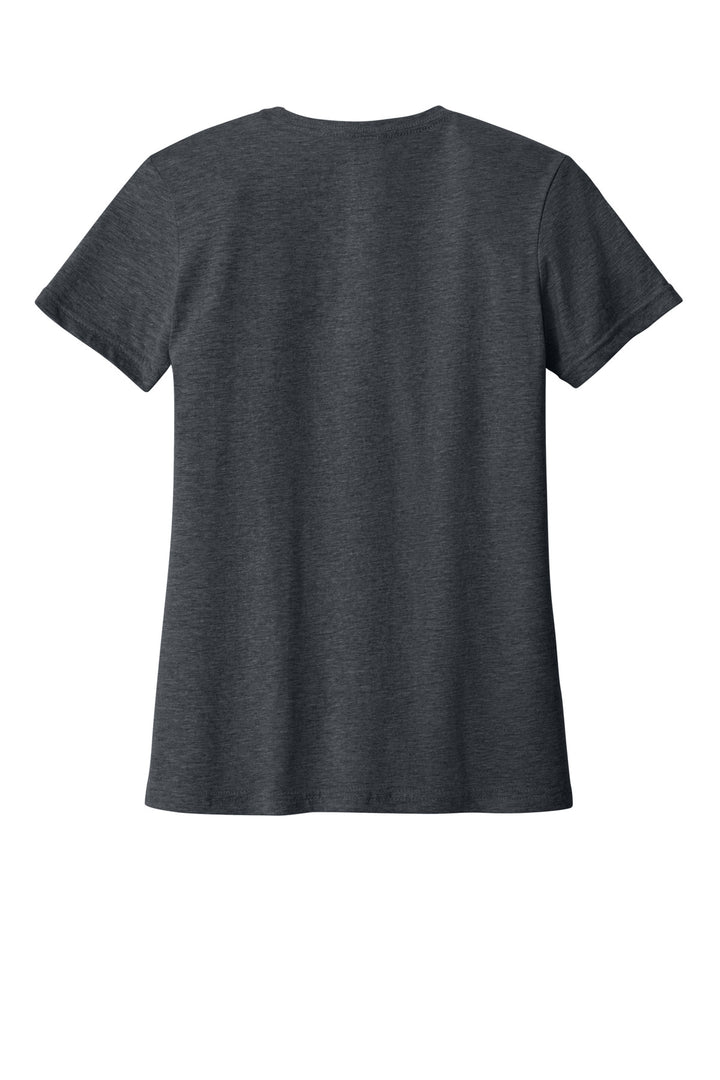 Rear View of Dark Heather Gildan Softstyle Women's T-Shirt. 64000L