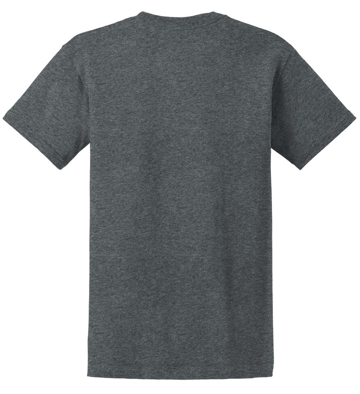 Rear View of Dark Heather Gildan - Ultra Cotton 100% US Cotton T-Shirt. 2000