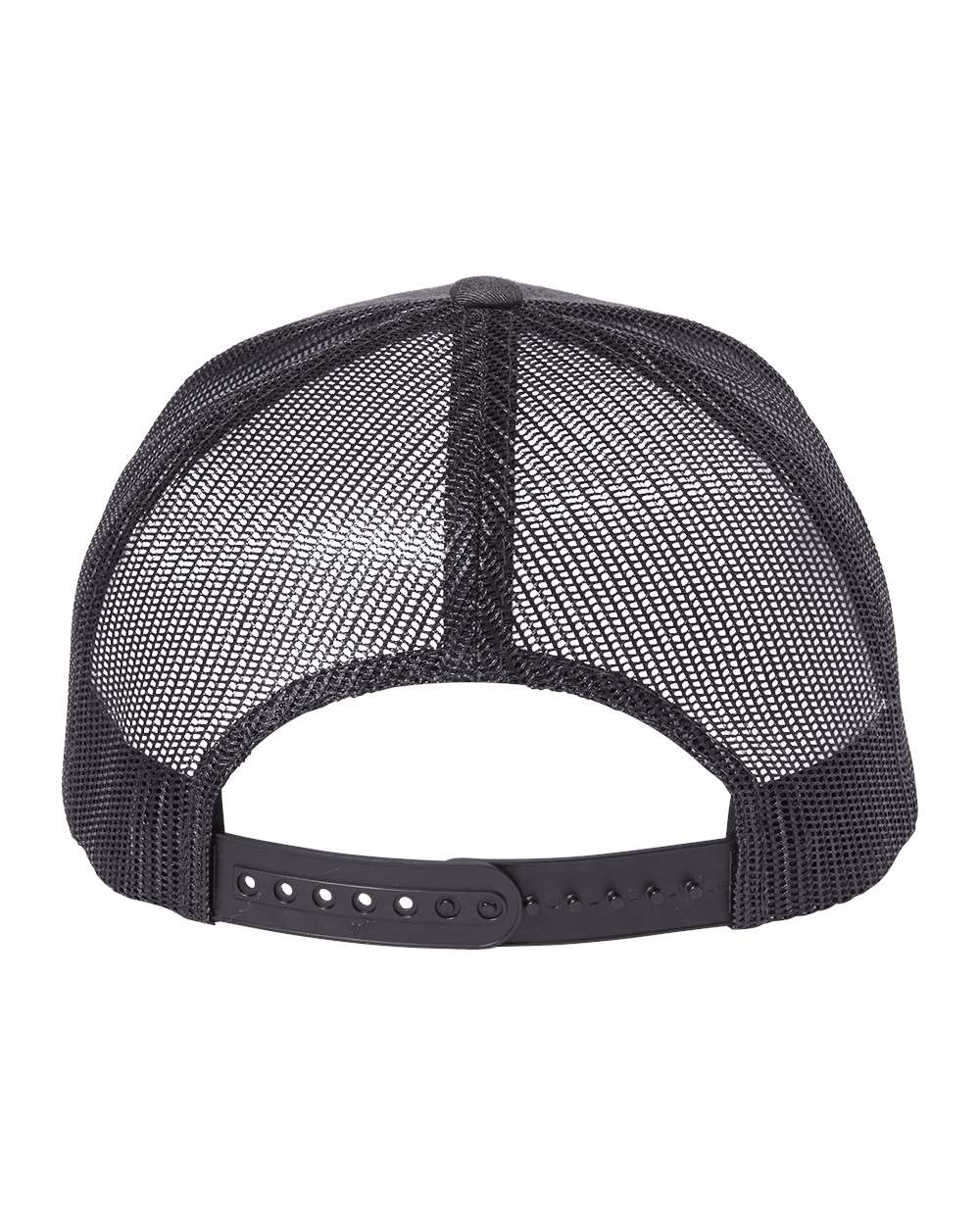 Rear View of Dark Heather Grey Retro Trucker Cap - 6606