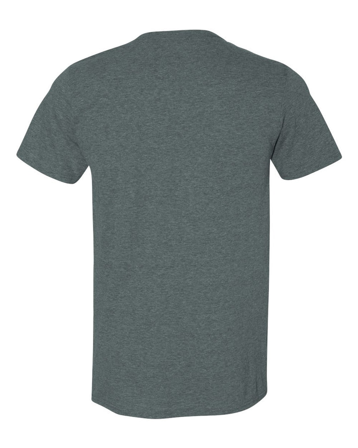 Rear View of Dark Heather Softstyle® T-Shirt - 64000