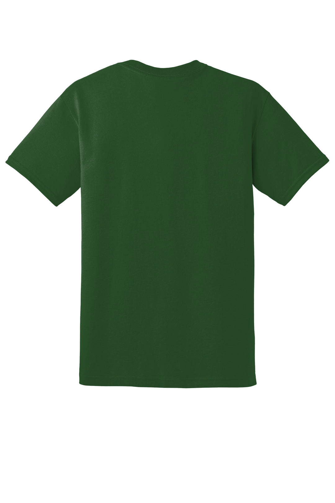 Rear View of DarkGreen Gildan DryBlend 50 Cotton/50 Poly T-Shirt. 8000