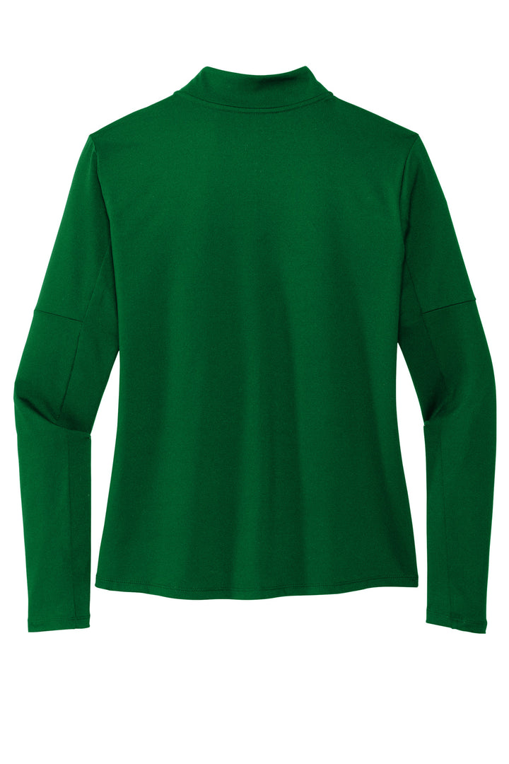 Rear View of DarkGreen Nike Women's Dri-FIT Element 1/2-Zip Top NKDH4951