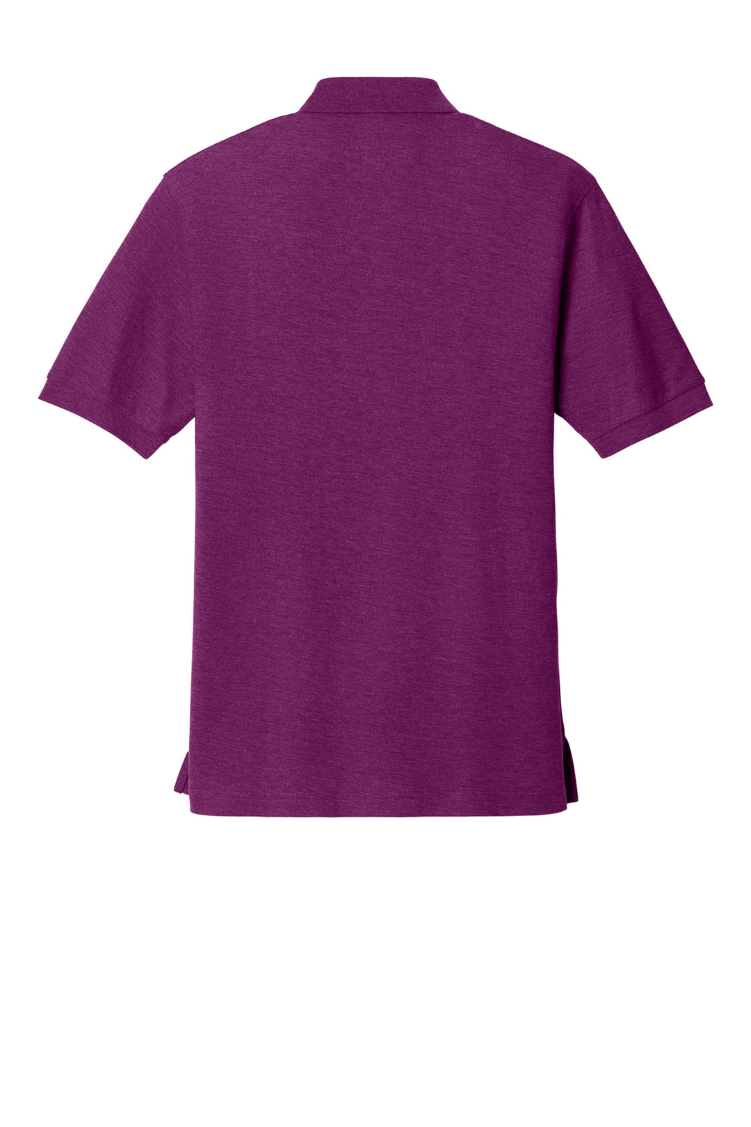 Rear View of Deep Berry Port Authority Silk Touch Polo K500