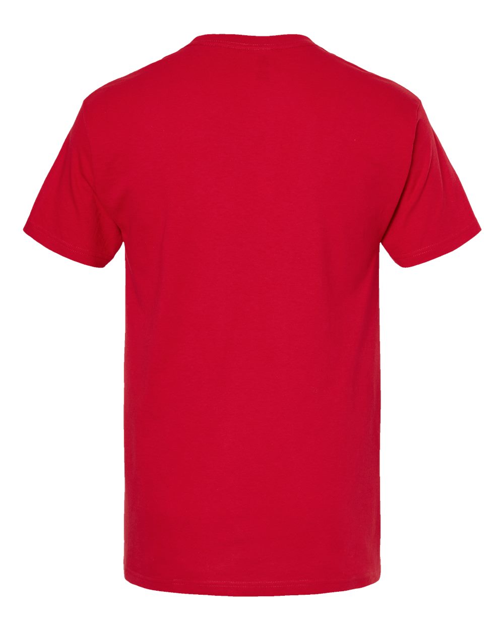 Rear View of Deep Red Gold Soft Touch T-Shirt - 4800