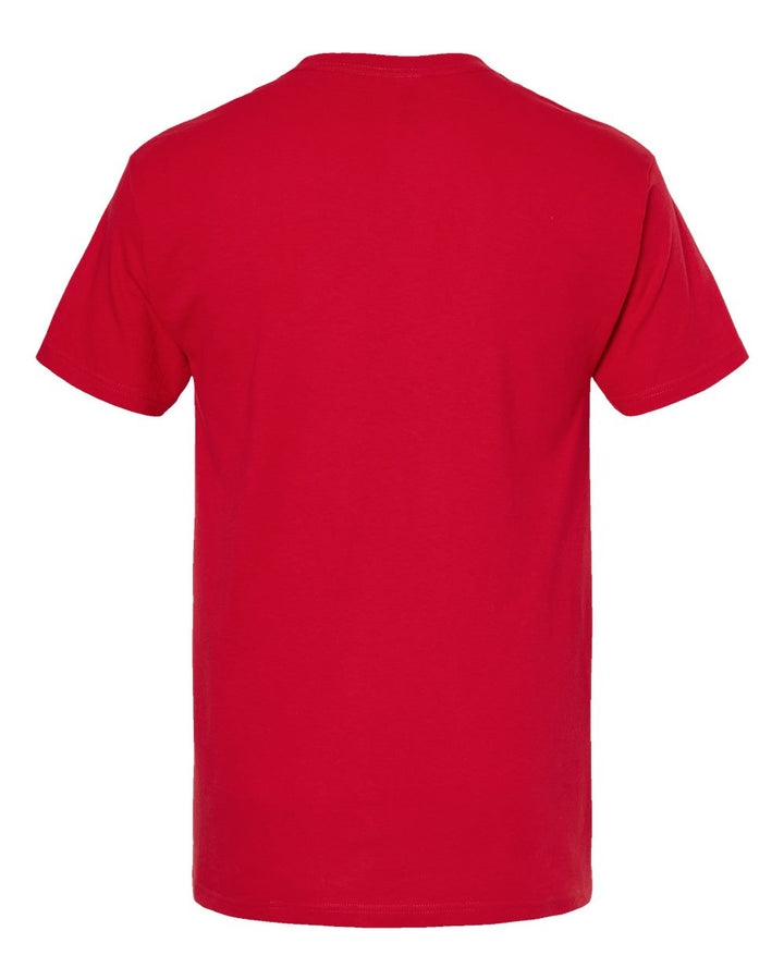 Rear View of Deep Red Gold Soft Touch T-Shirt - 4800