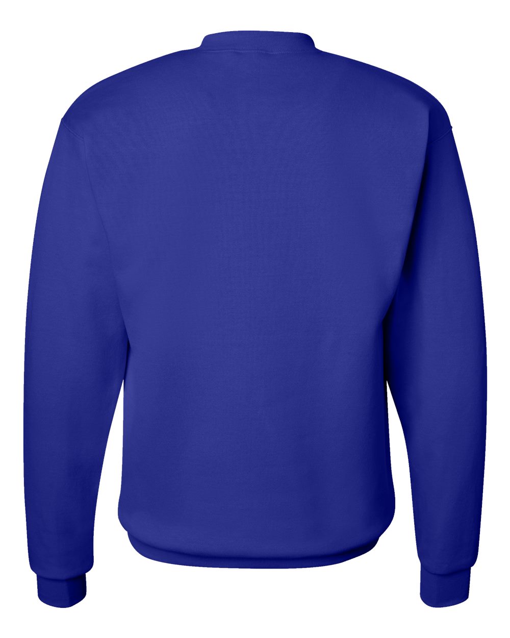 Rear View of Deep Royal Ecosmart® Crewneck Sweatshirt - P160