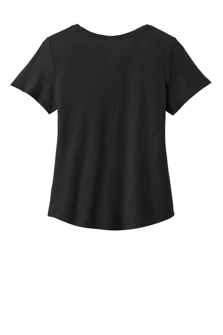 Rear View of DeepBlack Allmade Women's Relaxed Tri-Blend Scoop Neck Tee AL2015
