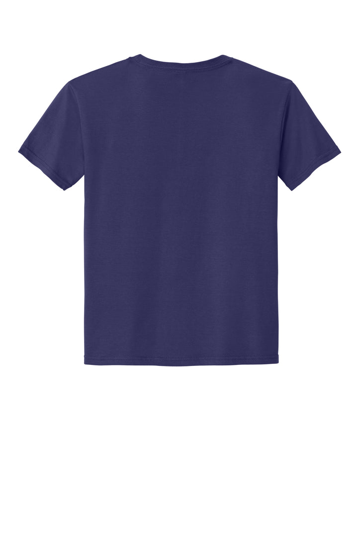Rear View of DeepPurple Jerzees Classics Youth Cotton T-Shirt 363Y