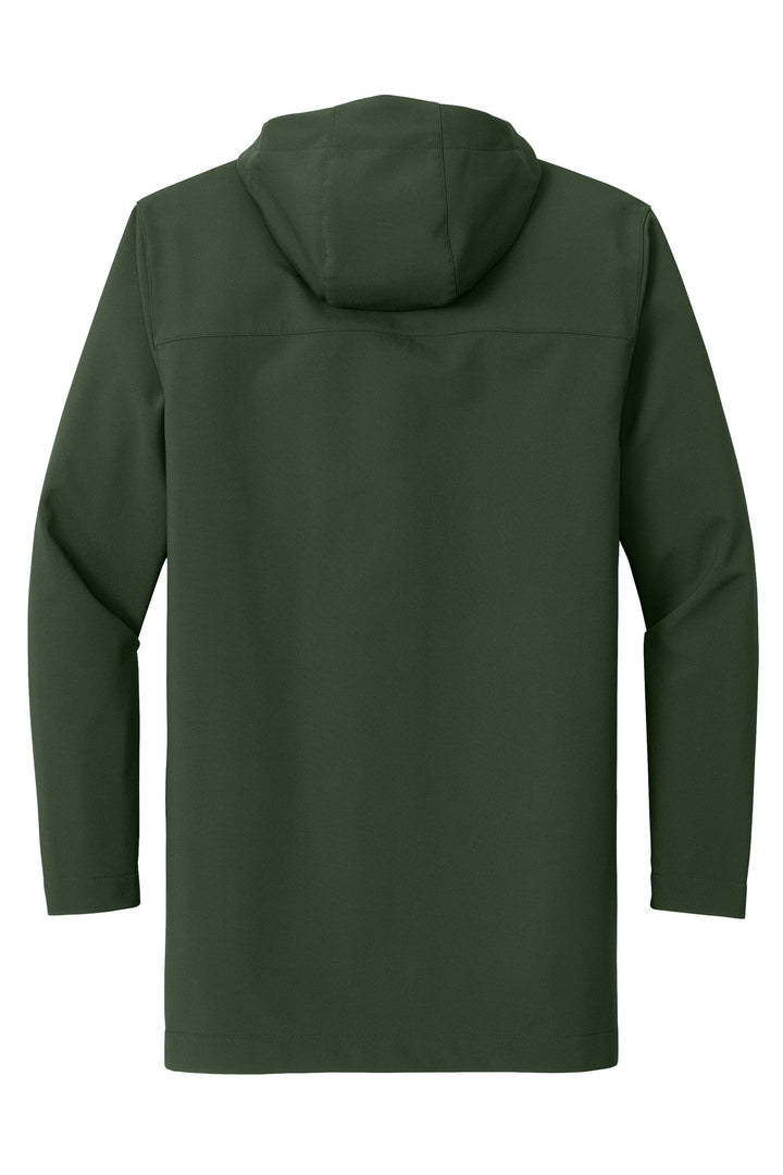 Rear View of DkOliveGrn Port Authority Collective Outer Soft Shell Parka J919