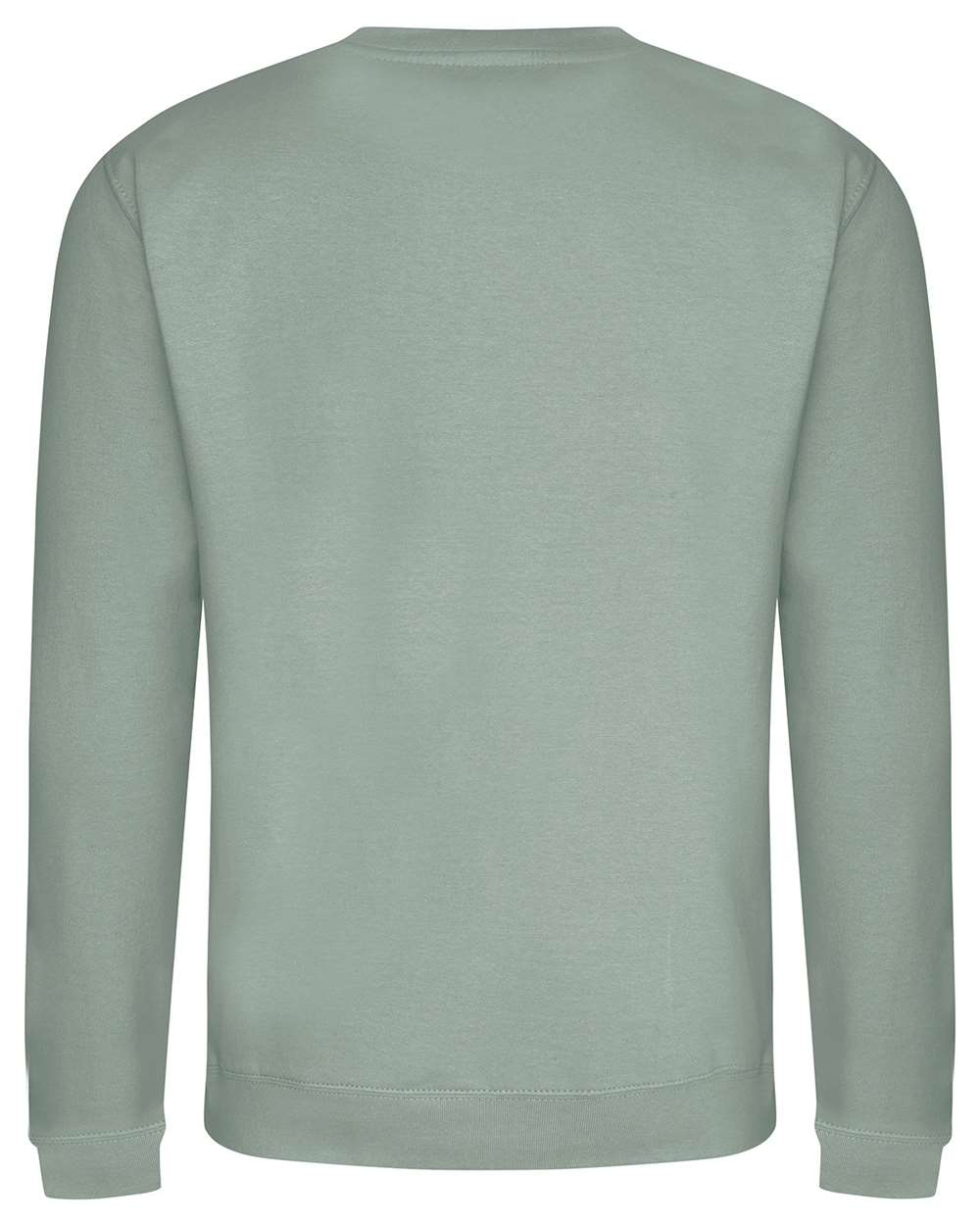 Rear View of Dusty Green College Crewneck Sweatshirt - JHA030