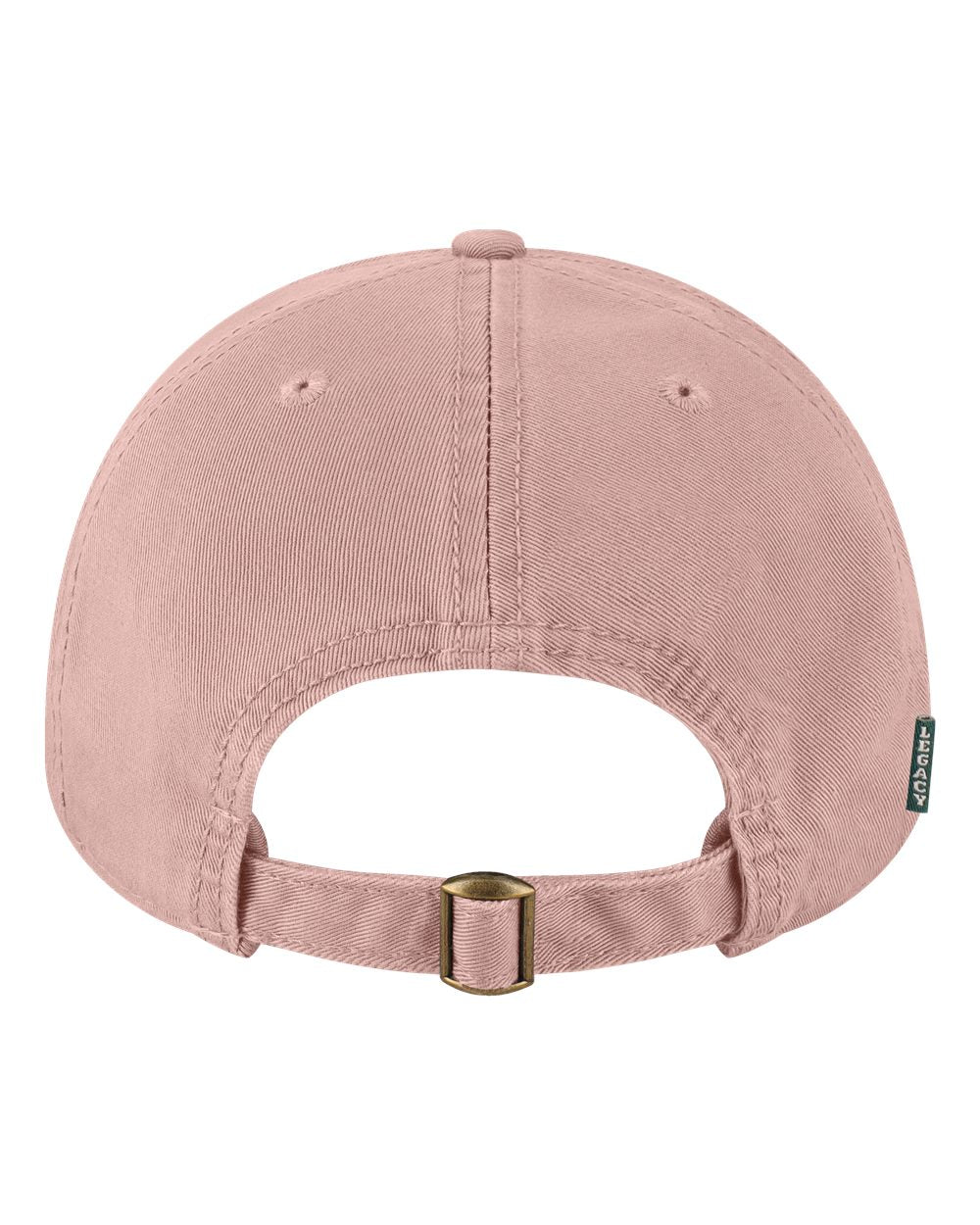 Rear View of Dusty Rose Relaxed Twill Dad Hat - EZA
