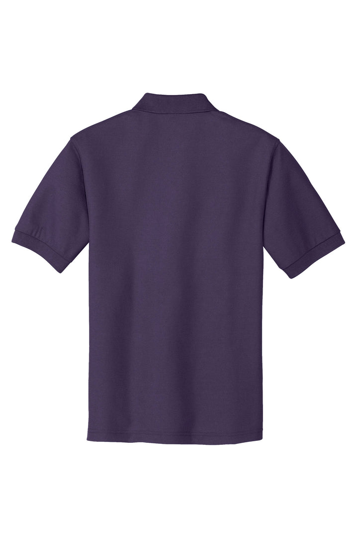 Rear View of Eggplant Port Authority Silk Touch Polo K500