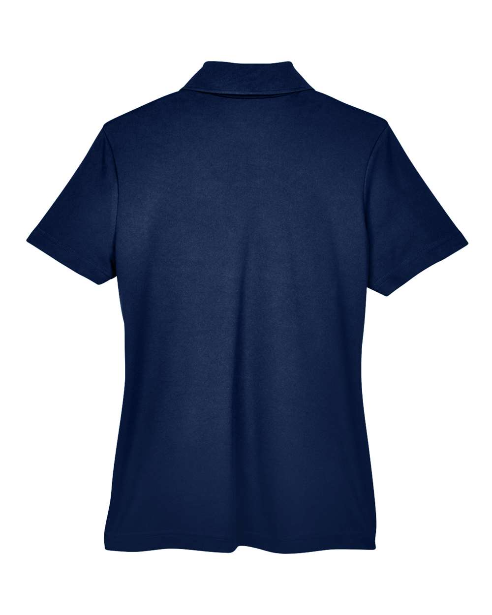Rear View of Electric Blue/ Classic Navy Women's Balance Colorblock Performance Piqué Polo - CE101W