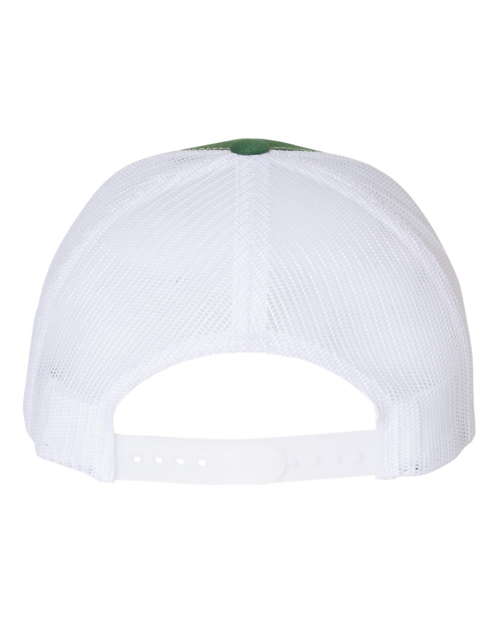 Rear View of Evergreen/ White Retro Trucker Cap - 6606