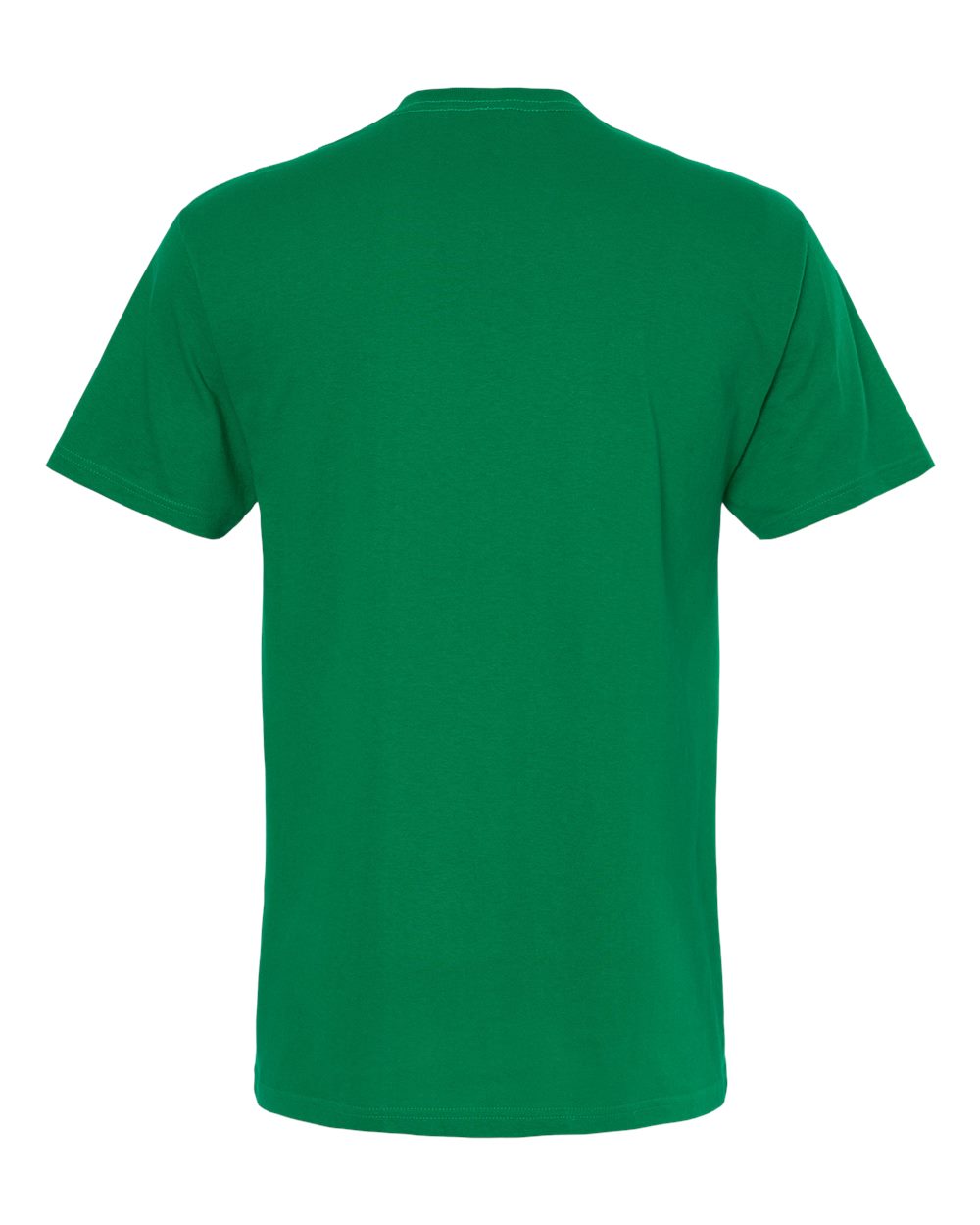 Rear View of Fine Kelly Green Gold Soft Touch T-Shirt - 4800
