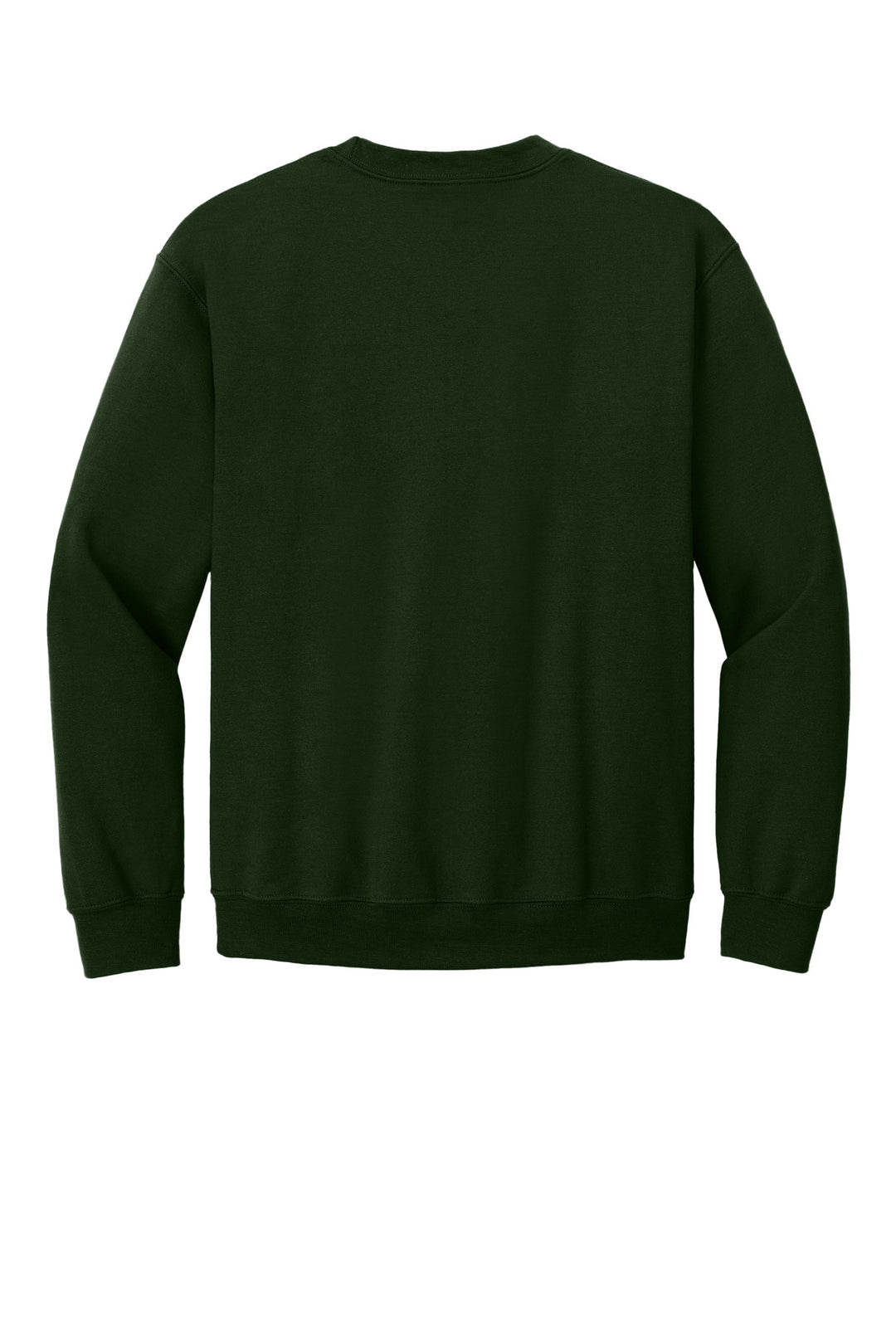 Rear View of Forest Gildan Heavy Blend Crewneck Sweatshirt. 18000