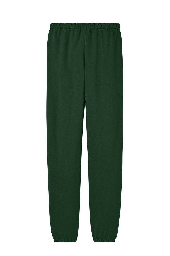 Rear View of ForestGrn Jerzees - NuBlend Sweatpant. 973M