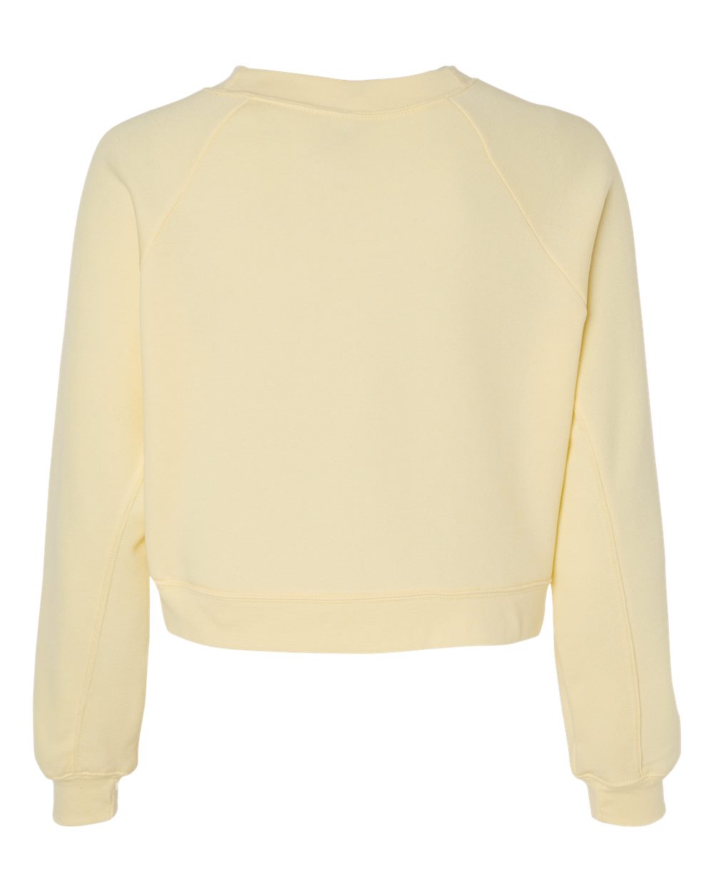 Rear View of French Vanilla Women's Raglan Pullover Fleece - 7505