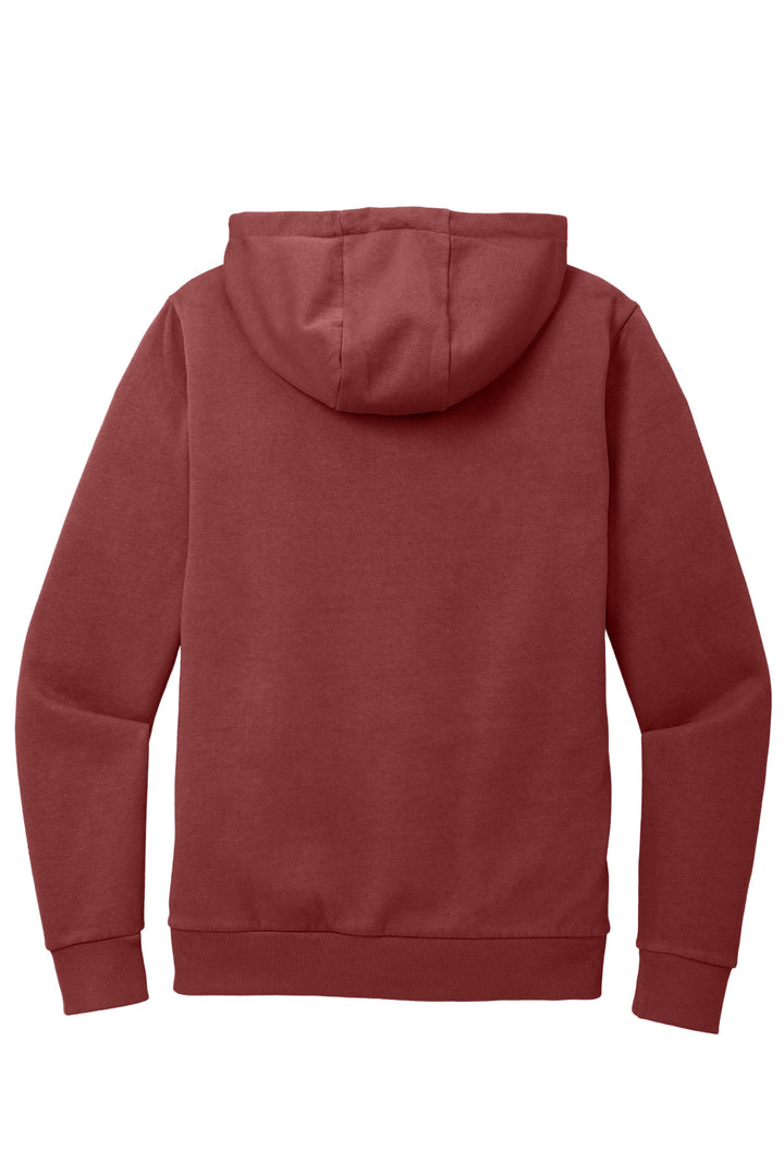Rear View of Garnet District Wash Fleece Hoodie DT2200