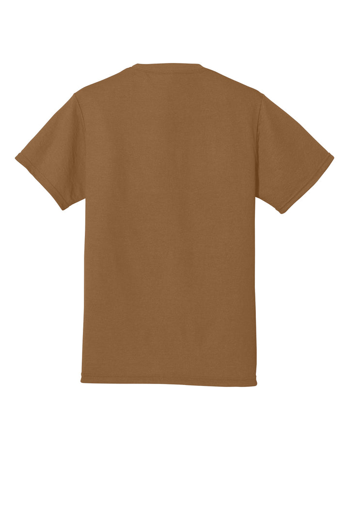 Rear View of GldnPecan Jerzees Dri-Power 100% Polyester T-Shirt. 21M