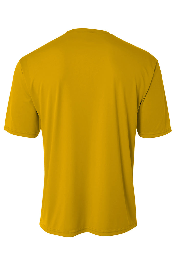 Rear View of Gold A4 Cooling Performance Short Sleeve Tee A4N3142