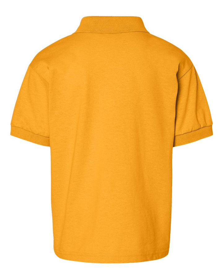 Rear View of Gold DryBlend® Youth Jersey Polo - 8800B