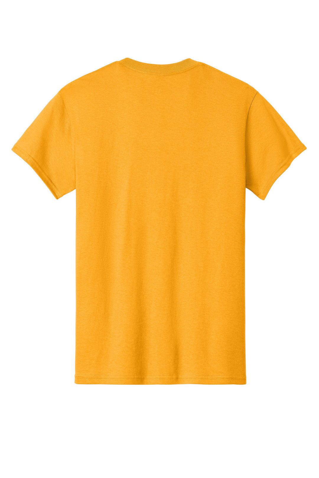 Rear View of Gold Gildan - Heavy Cotton 100% Cotton T-Shirt. 5000