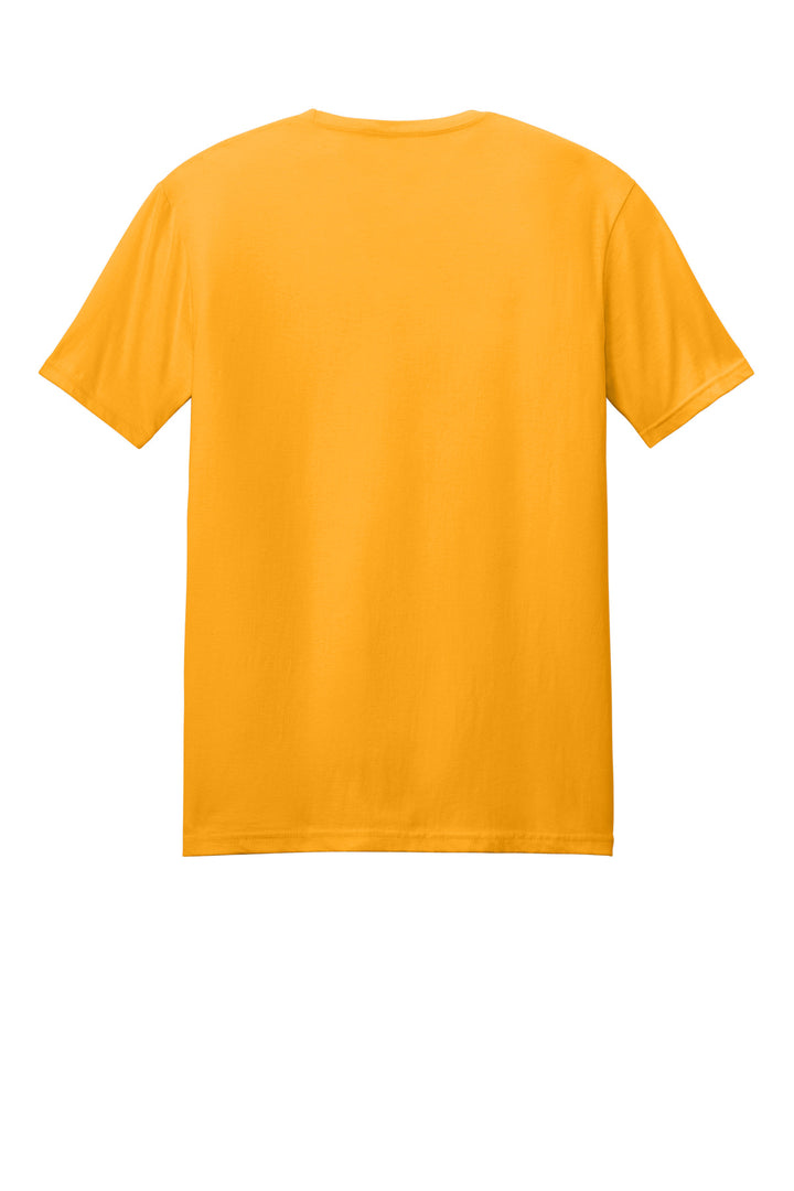Rear View of Gold Gildan Softstyle T-Shirt. 64000