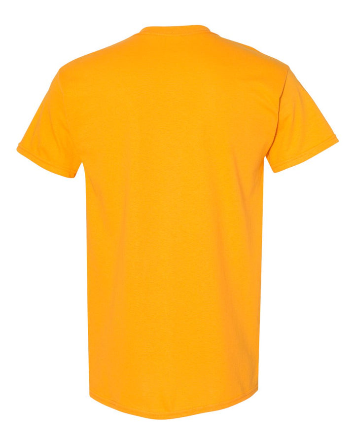 Rear View of Gold Heavy Cotton™ T-Shirt - 5000