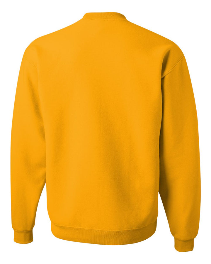 Rear View of Gold NuBlend® Crewneck Sweatshirt - 562MR