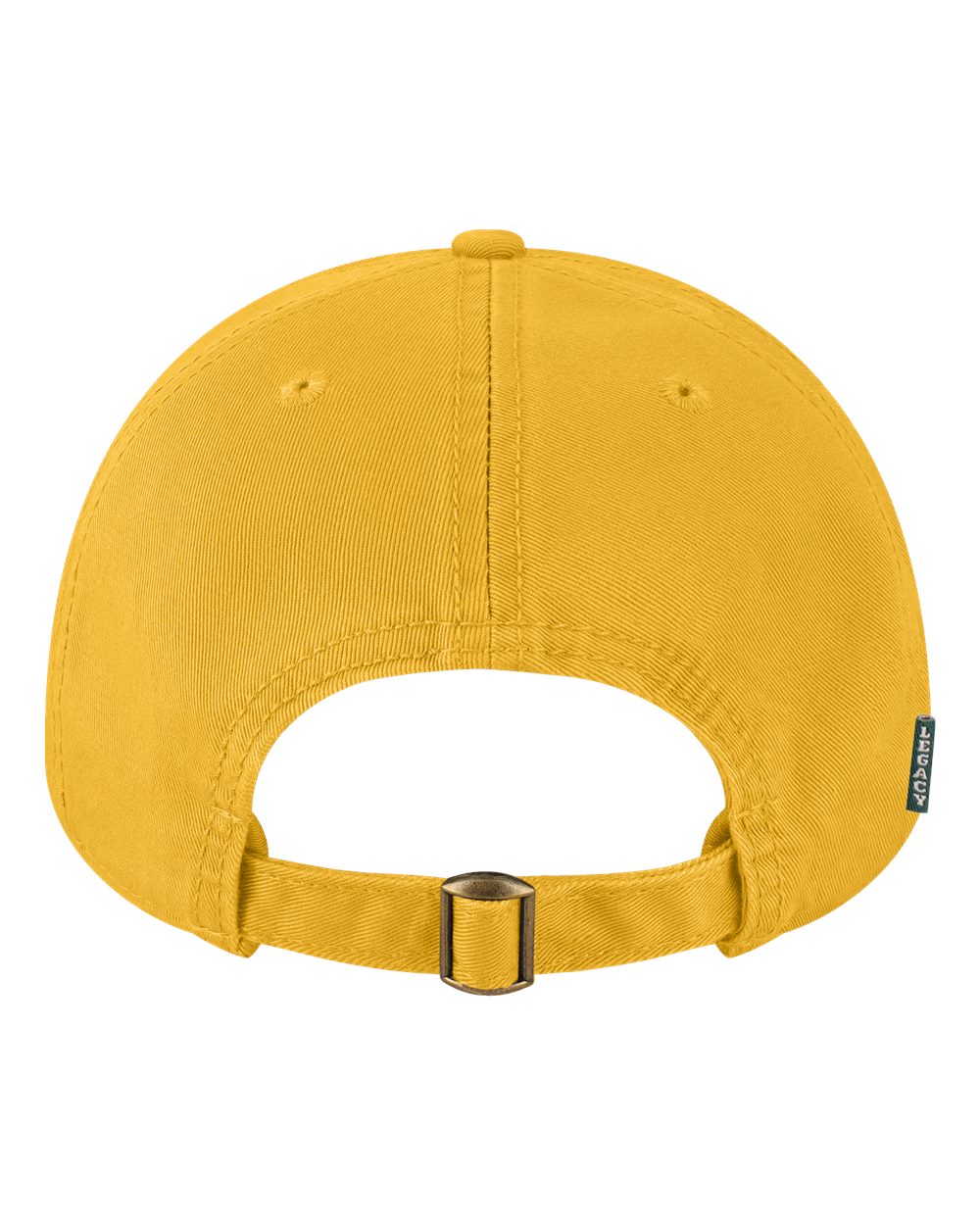 Rear View of Gold Relaxed Twill Dad Hat - EZA