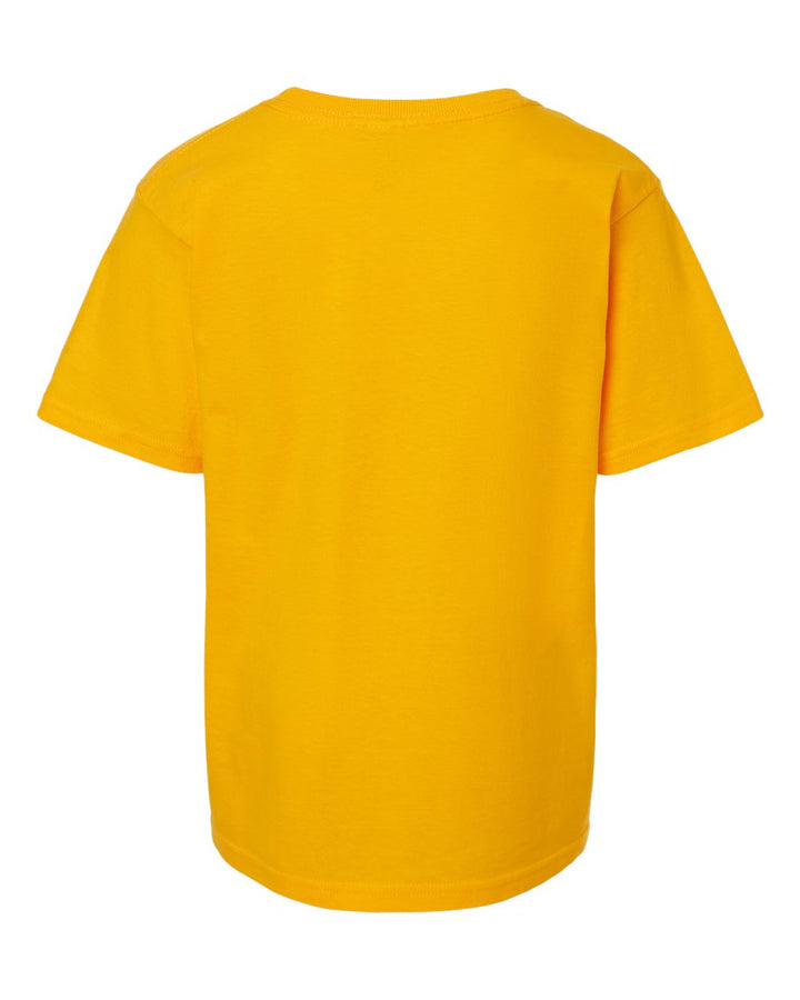 Rear View of Gold Youth Gold Soft Touch T-Shirt - 4850