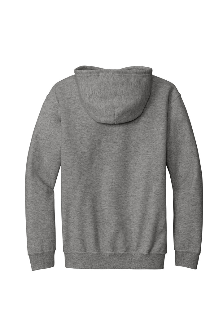 Rear View of GphHeather Gildan - Heavy Blend Full-Zip Hooded Sweatshirt. 18600