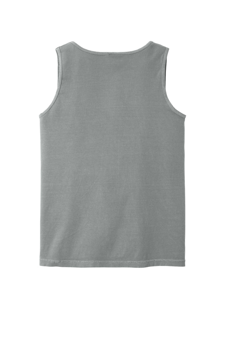 Rear View of Granite COMFORT COLORS Heavyweight Ring Spun Tank Top. 9360