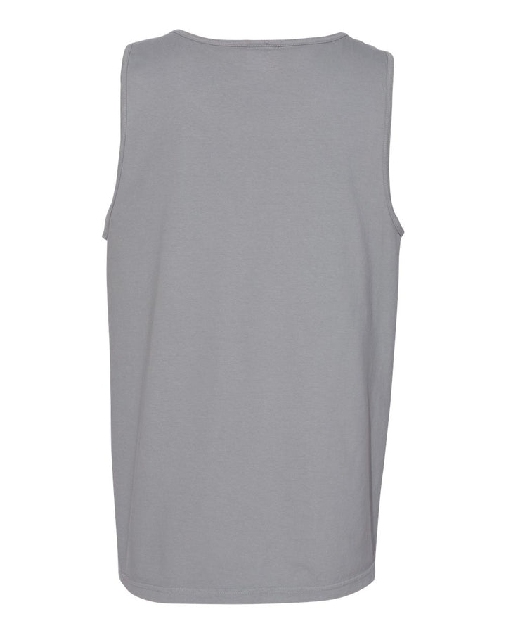 Rear View of Granite Garment-Dyed Heavyweight Tank Top - 9360
