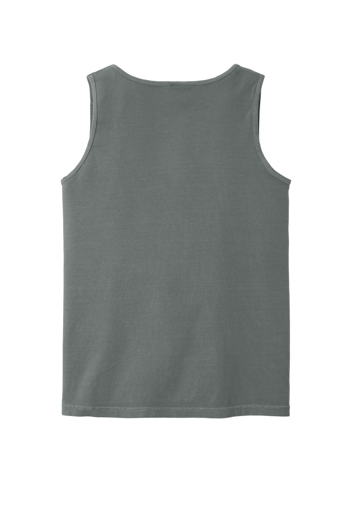 Rear View of Grey COMFORT COLORS Heavyweight Ring Spun Tank Top. 9360