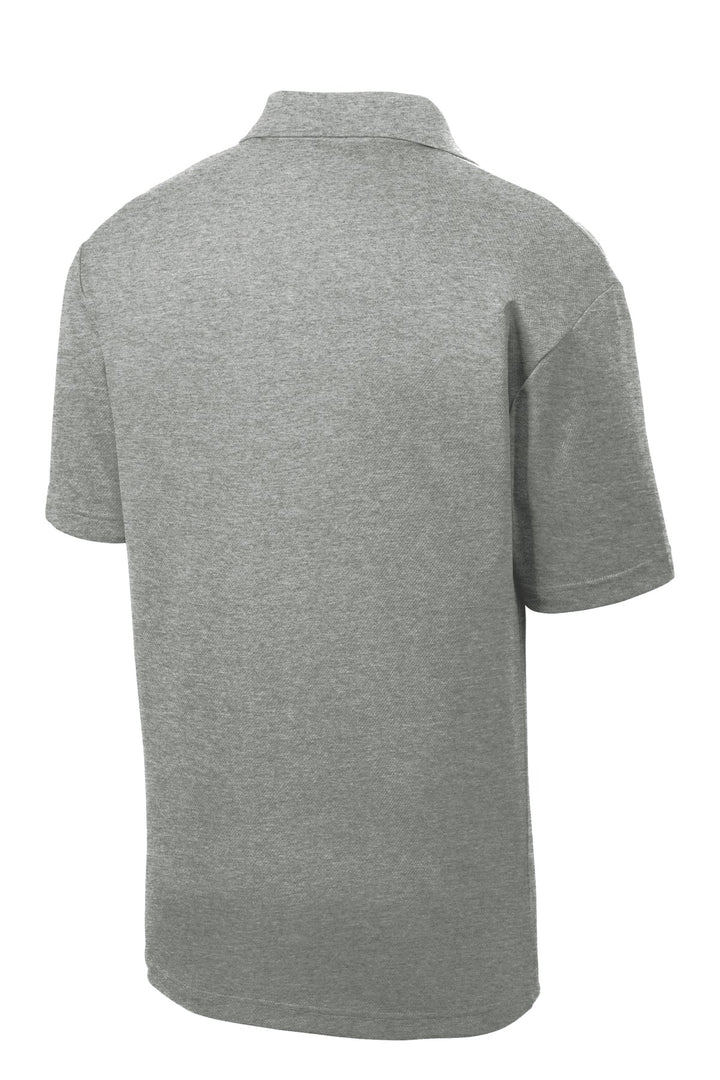 Rear View of Grey Heather Sport-Tek PosiCharge RacerMesh Polo. ST640