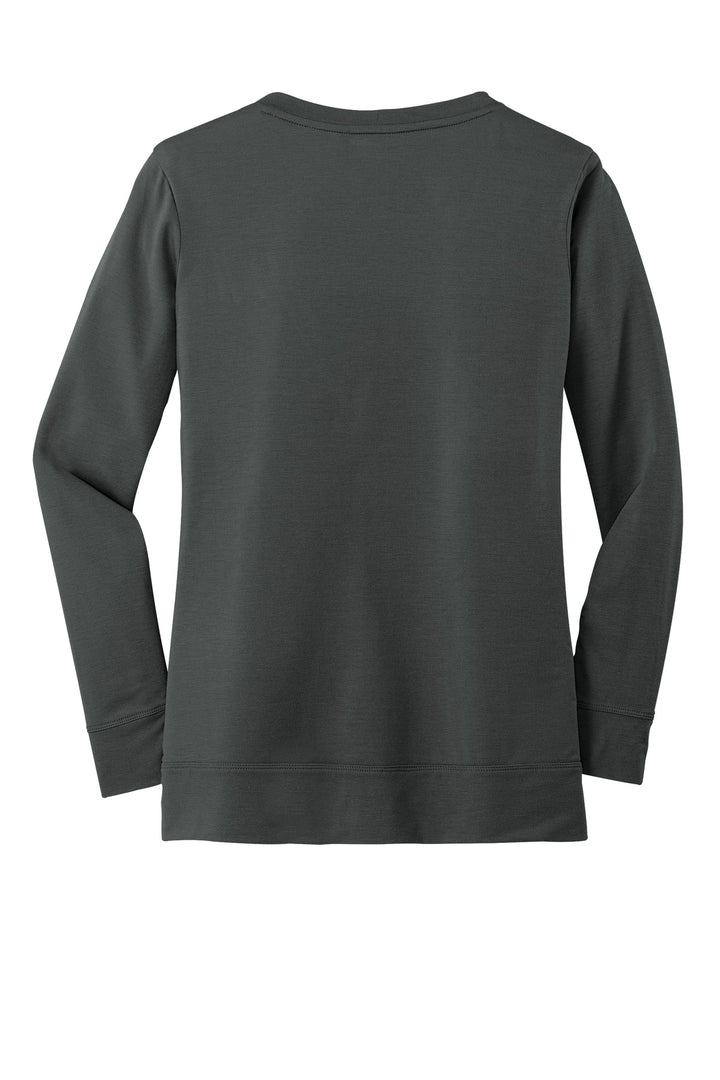 Rear View of Grey Smoke Port Authority Women's Concept Cardigan. L545