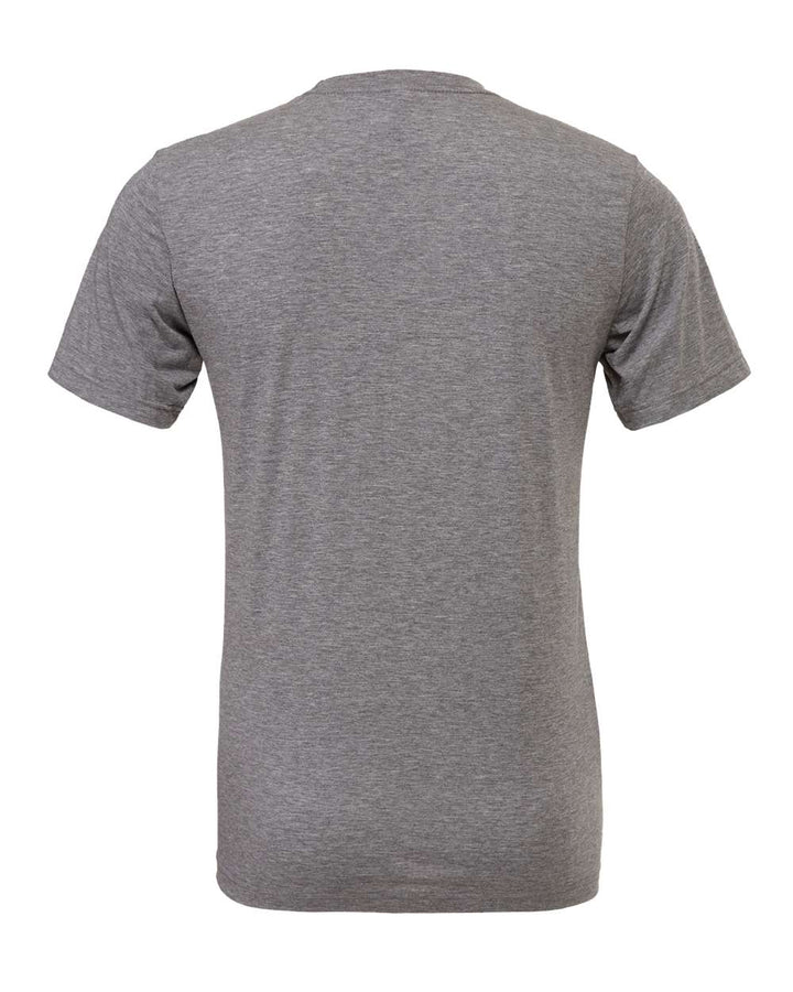 Rear View of Grey Triblend Triblend Tee - 3413