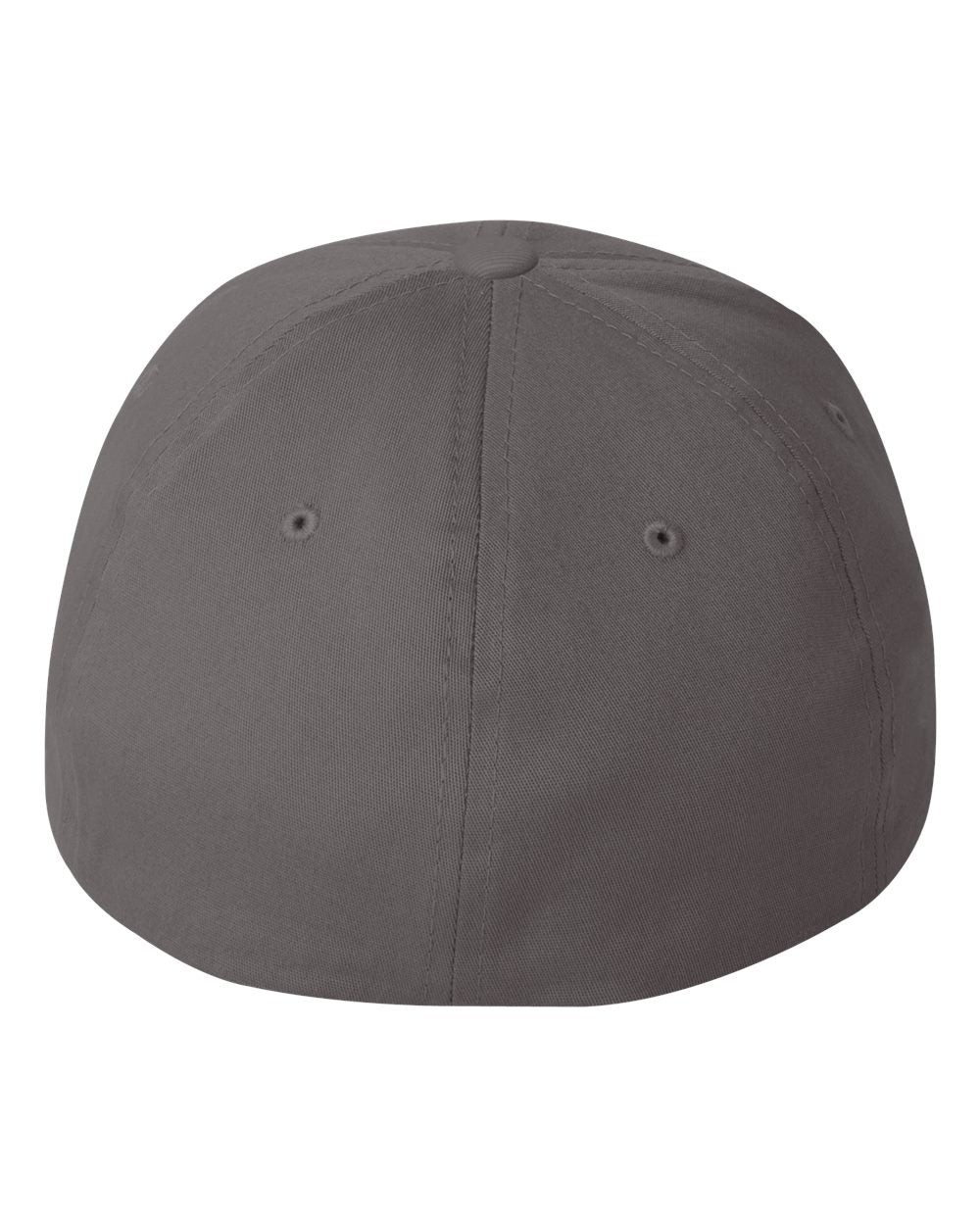 Rear View of Grey V-Flexfit® Cotton Twill Cap - 5001