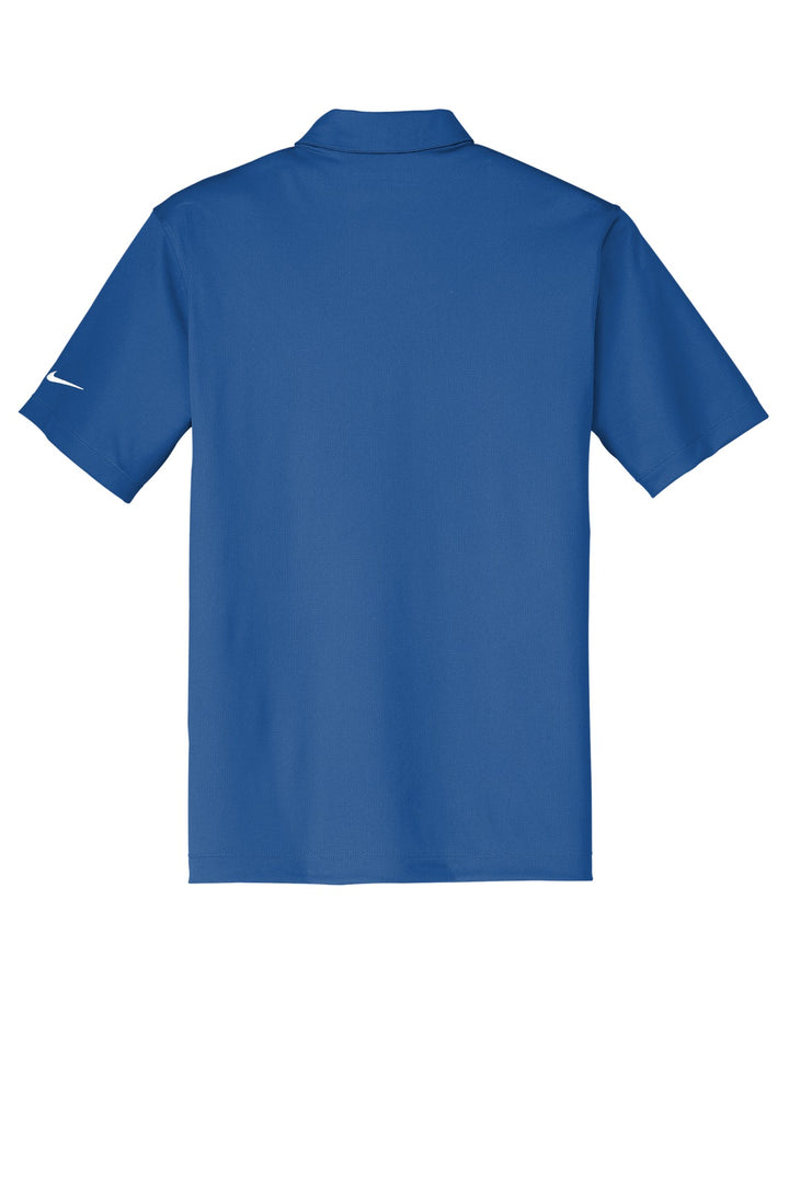 Rear View of Gym Blue Nike Dri-FIT Vertical Mesh Polo. 637167