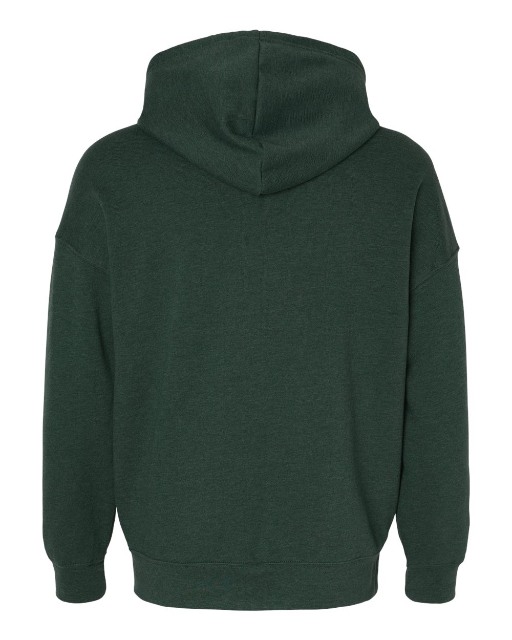 Rear View of Heather Forest Sponge Fleece DTM Full-Zip Hoodie - 3759