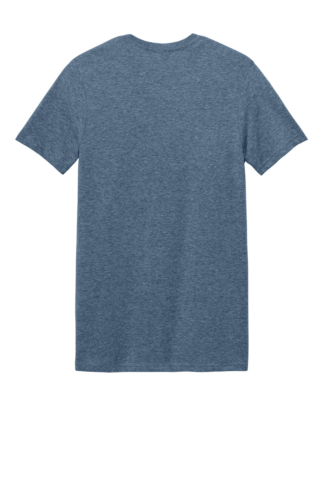 Rear View of Heather Indigo Gildan Softstyle T-Shirt. 64000