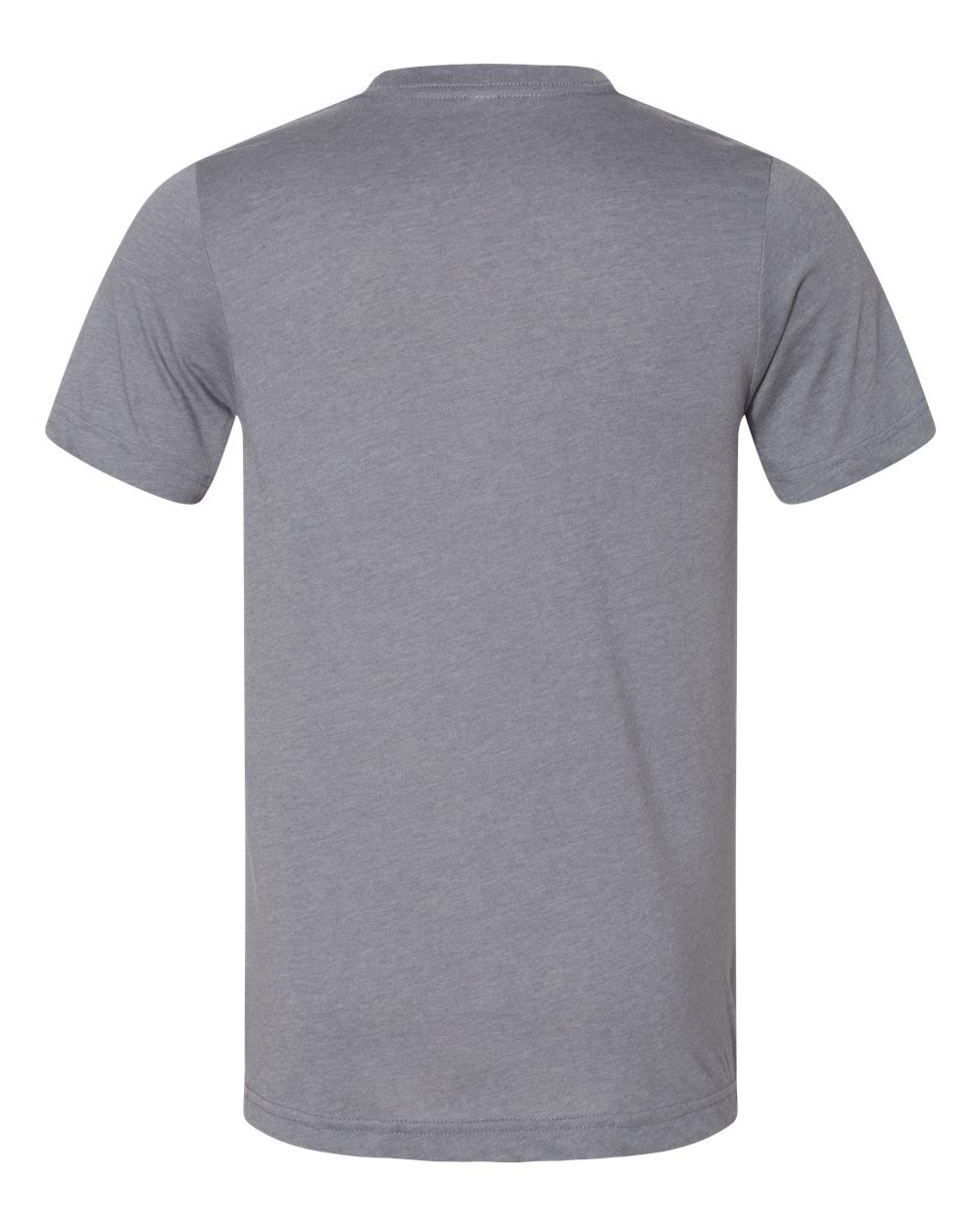 Rear View of Heather Storm CVC Jersey Tee - 3001CVC
