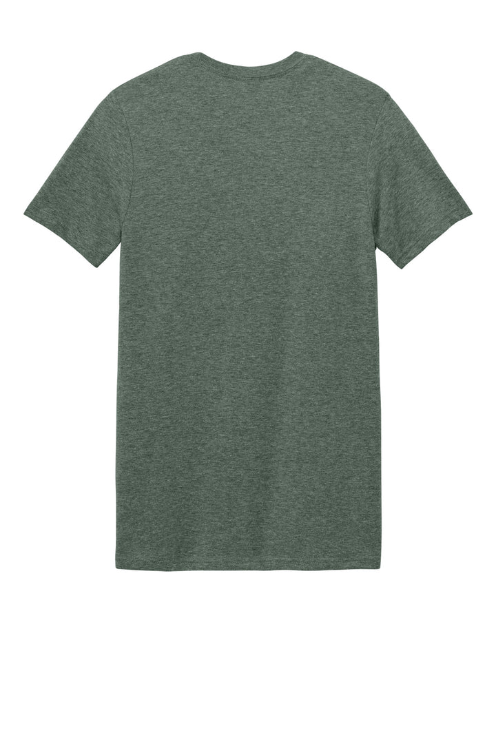 Rear View of Hthr Mltry Grn Gildan Softstyle T-Shirt. 64000