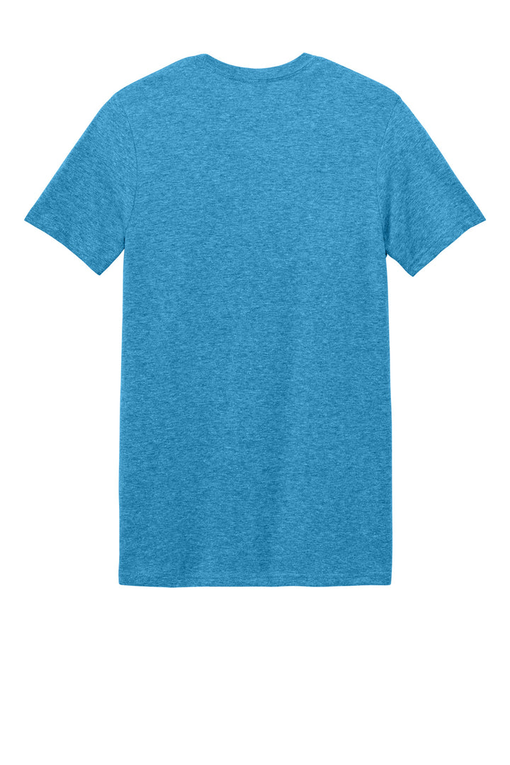 Rear View of Hthr Sapphire Gildan Softstyle T-Shirt. 64000