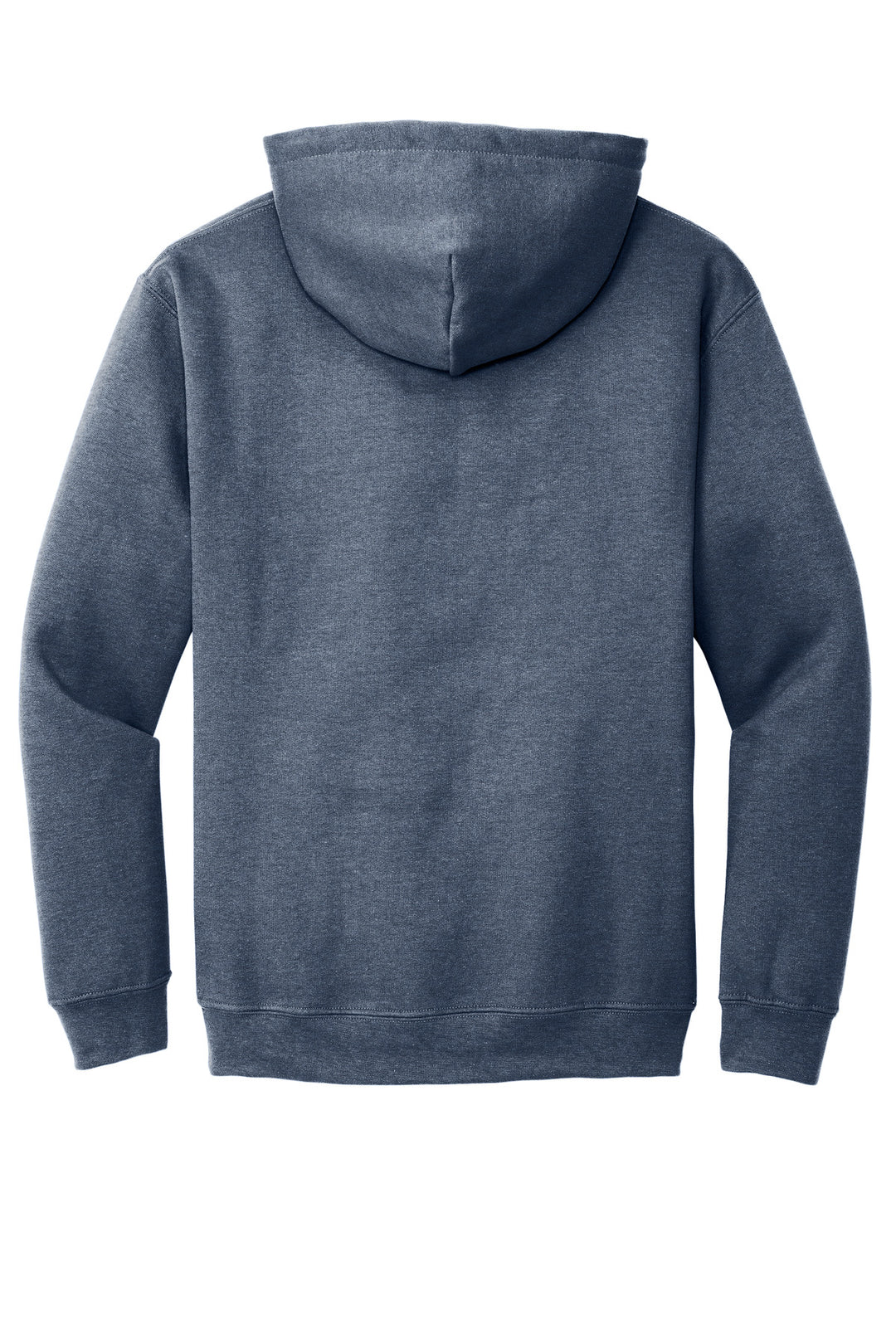 Rear View of HthrDkNavy Gildan - Heavy Blend Hooded Sweatshirt. 18500