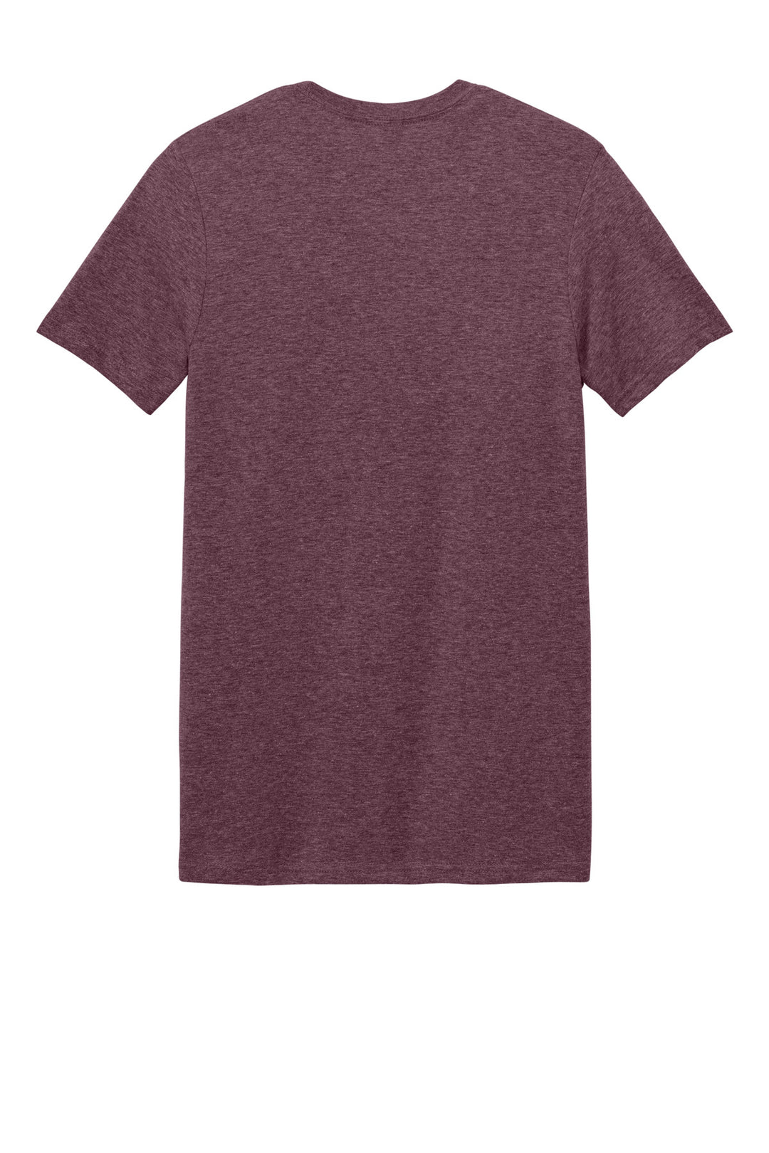 Rear View of HthrMaroon Gildan Softstyle T-Shirt. 64000