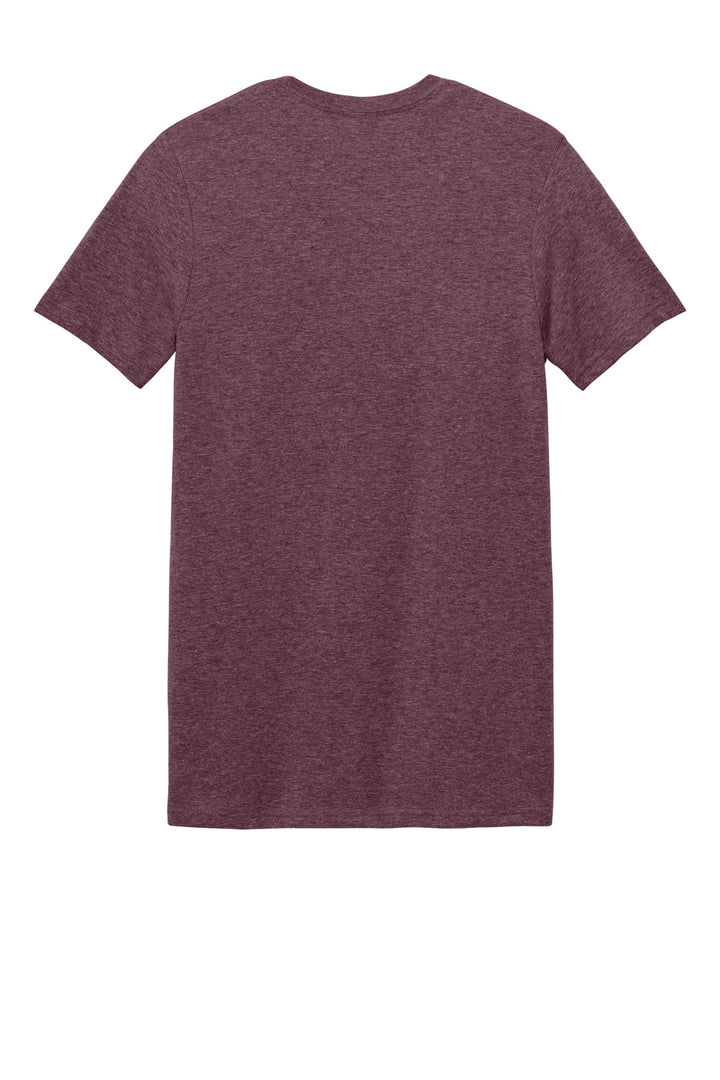 Rear View of HthrMaroon Gildan Softstyle T-Shirt. 64000