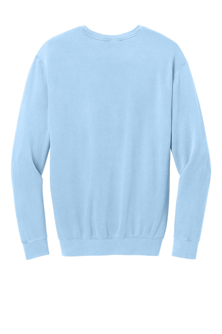 Rear View of Hydrangea Comfort Colors Lightweight Crewneck Sweatshirt 1466